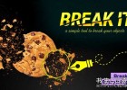 简单玻璃破碎爆炸粉碎动画AE脚本Aescripts Break It! V1.1.2 Win/Mac