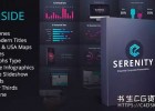 深色风格商业公司信息图表演示或报告AE模板Serenity - Corporate Presentation Pack