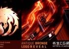 E3D制作高端优雅品牌公司标志Logo演绎AE模板下载 Antique Bronge Logo Reveal