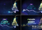 AE模板-金色拖尾光线粒子缠绕汇聚圣诞节片头Christmas Wishes // Christmas Magic Intro