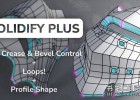 中文版Blender预设-实体化修改器均匀厚度自定义轮廓建模Solidify Plus v1.1