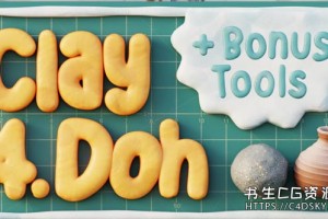 Blender插件 Clay Doh 4.0.1 粘土材质程序着色器印痕纹理节点预设
