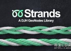 Blender模块化三维绳索链条电线几何节点资产库Djh Strands: A Geonodes Library v5