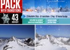 AE工程文件+真实粒子雪花暴风雪下雪飘雪转场高清视频合成素材  寒冷冬天即视感