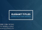 AE模板-20组优雅简洁文字标题动画字幕条包装工程模版 Elegant Titles 2免费下载