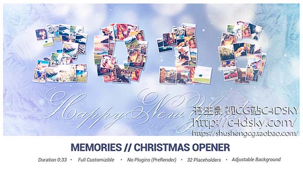 AE模板免费下载; 书生C4DSKY;Videohive Memories // Christmas Opener,bokeh, bright, christmas, flying, gallery, greetings, holidays, light, new year, opener, particles, photos, shiny, snow, trapcode particular