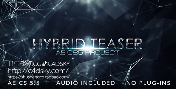 AE模板免费下载; 书生C4DSKY;Videohive Hybrid Teaser, audio, cinematic, energetic, epic, hybrid, intense, intro, logo, metallic, opener, powerful, steel, teaser, title sequence, trailer