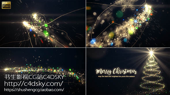 AE模板免费下载; 书生C4DSKY;Videohive Christmas,celebration, christmas, christmas tree, e card, greeting card, holiday, magic, new year, simple, snow, sparkle, tree light, winter, wishes, xmas