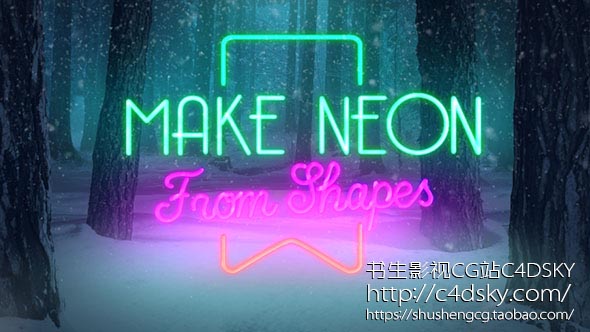 AE模板免费下载; 书生C4DSKY;Videohive Christmas Forest Opener - Neon，celebrations, christmas, cinematic, fairytale, forest, greetings, happy holiday, holiday, logo, magic, miracle, neon, new year, opener, seasonal