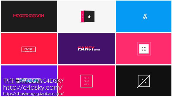 AE模板免费下载; 书生C4DSKY;Videohive FANCY Titles [100]， animation, clean, fashion, kinetic, logo, lower third, minimal, modern, promotion, simple, text, title, titles, typo, typography