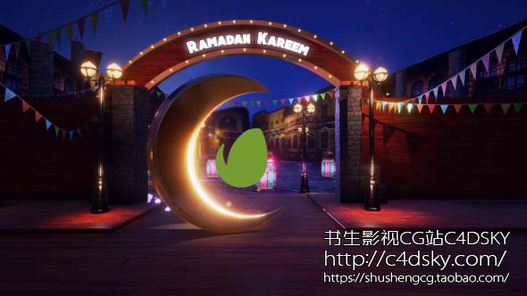 AE模板特色标签:伊斯兰，光明，标志，自然，夜晚，斋月开幕，天空，星星，Ramadan Kareem, arabian, fantasy, ident, intro, islamic, light, logo, nature, night, ramadan opener, sky, stars 