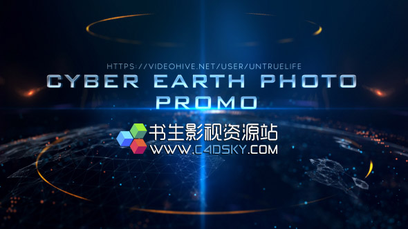 AE模板用途:网络、地球、艺术元素、形式、界面、图像、光线、网格、特殊、照片、plexus、空间、技术,Videohive 19532922 Cyber Earth Photo Promo， christmas, cyber, earth, elements of art, form, hud, image, light, mesh, particular, photo, plant, plexus, space, technology