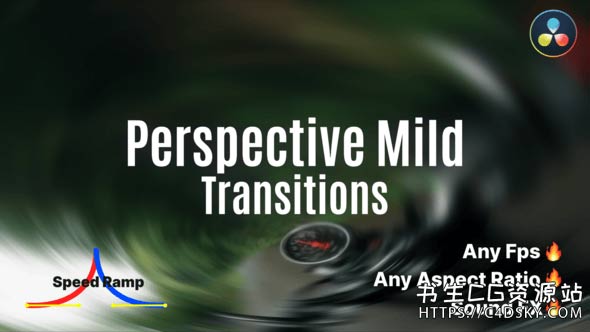 达芬奇模板-电影质感透视转场过渡模板Perspective Mild Transition