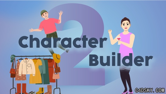 AE卡通人物角色绑定运动图形MG脚本 Character Builder 2.2.0 + 使用教程